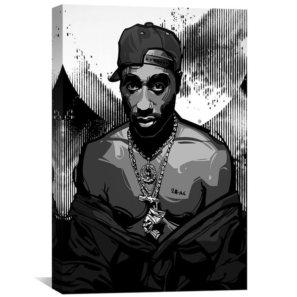 Tupac Canvas Art 30 x 45cm / Unframed Canvas Print Clock Canvas