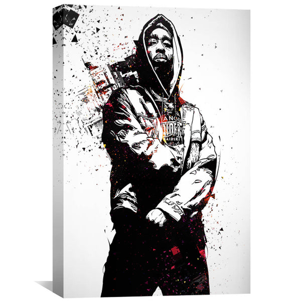 Tupac Shakur Canvas Art 30 x 45cm / Unframed Canvas Print Clock Canvas