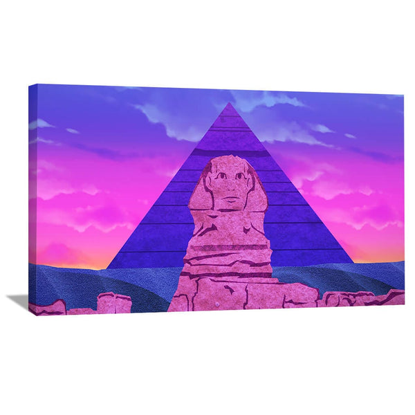 Twilight Sphinx Canvas Art Clock Canvas