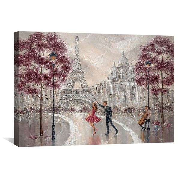 Twirl, Paris Dance Canvas Art Clock Canvas