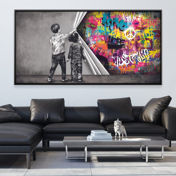 Uncovered Justice Canvas Art 50 x 25cm / Unframed Canvas Print Clock Canvas