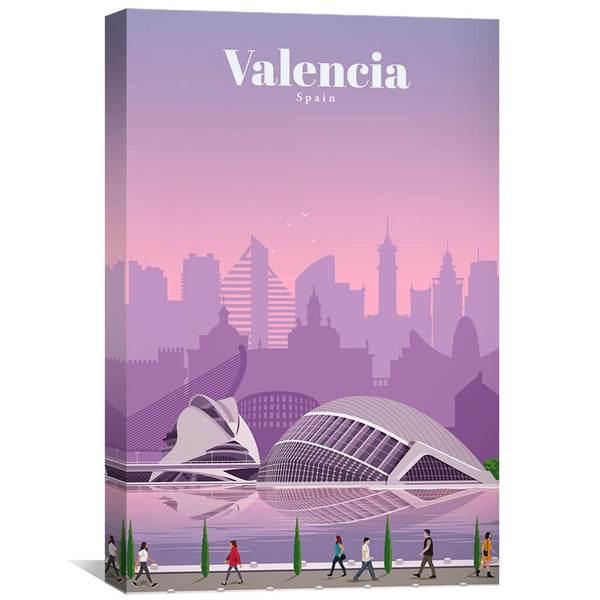 Valencia Canvas - Studio 324 Art 30 x 45cm / Unframed Canvas Print Clock Canvas