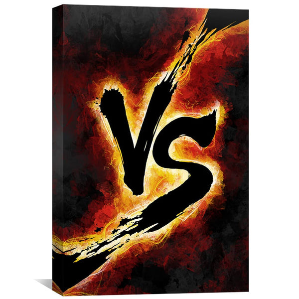 Versus Single Canvas Art 30 x 45cm / Unframed Canvas Print Clock Canvas