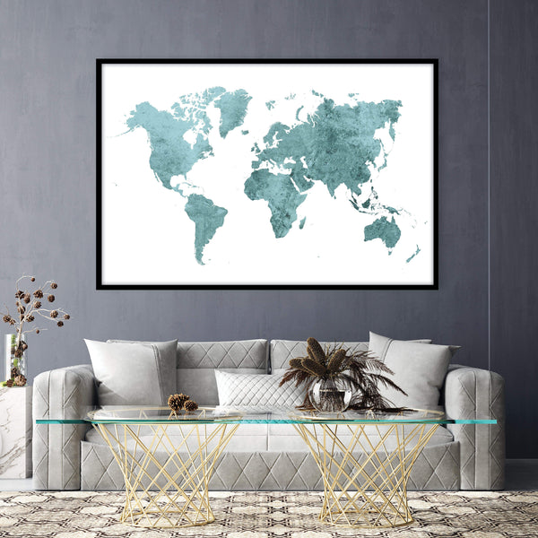 Vibrant World Map Canvas – ClockCanvas