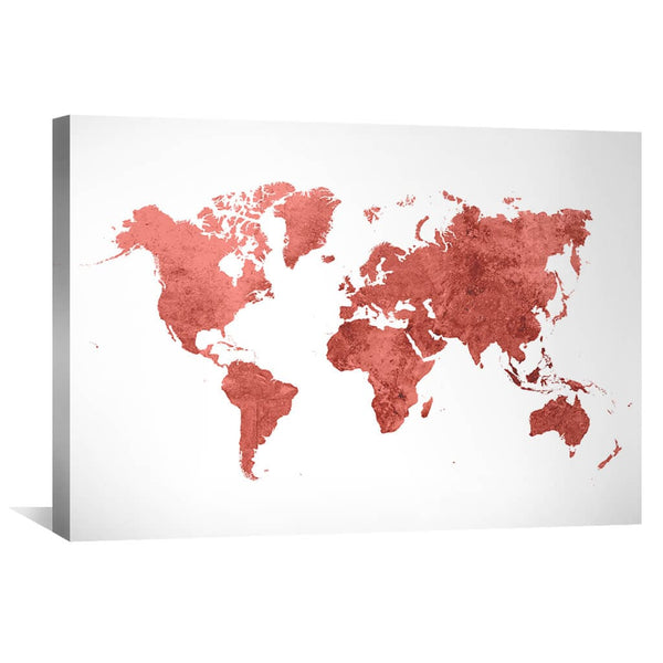 Vibrant World Map Canvas Art Clock Canvas