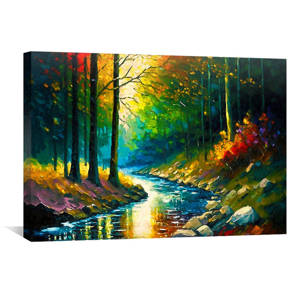 Vivid Forest Canvas Art Clock Canvas