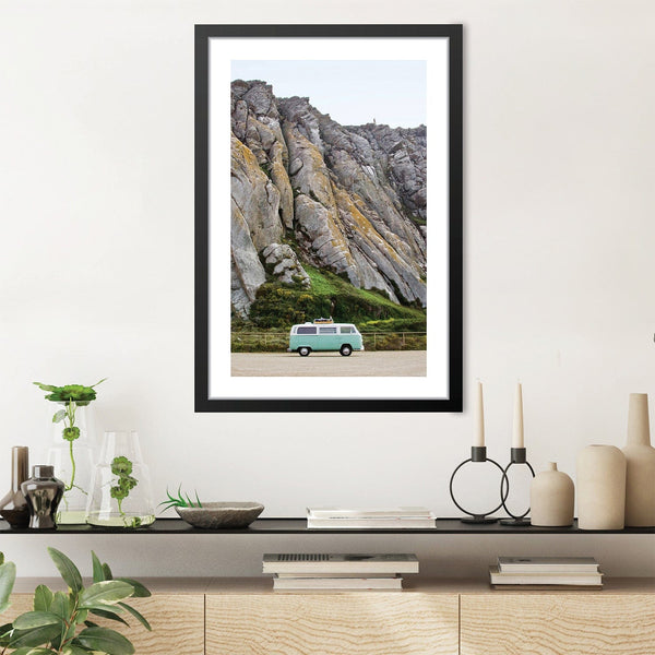 VW Adventures Print Art Clock Canvas