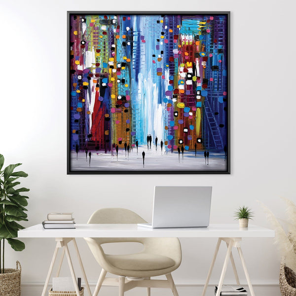 Walking Through the Night Canvas Art Clock Canvas