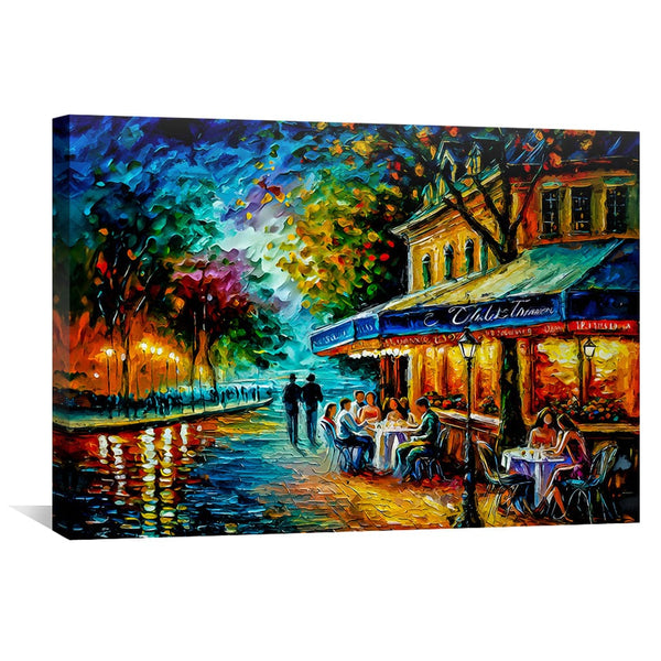 Warm Paris Nights Canvas Art Clock Canvas