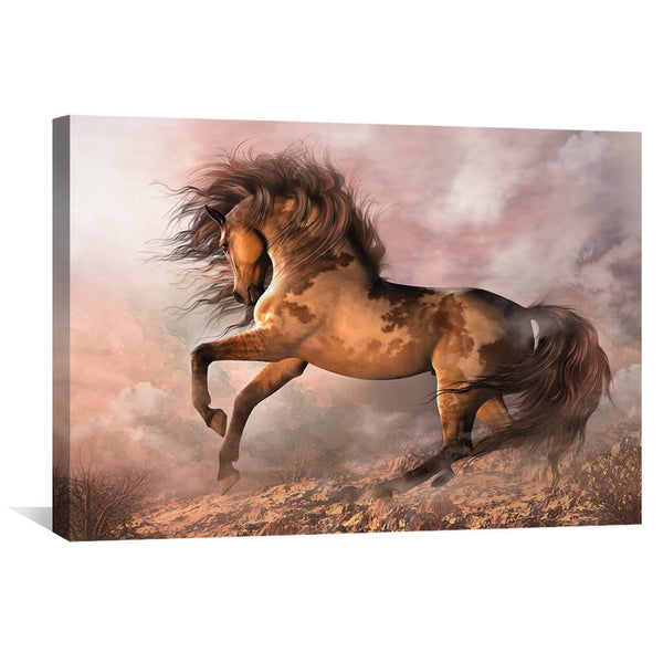 Wild Spirit Canvas Art 45 x 30cm / Unframed Canvas Print Clock Canvas