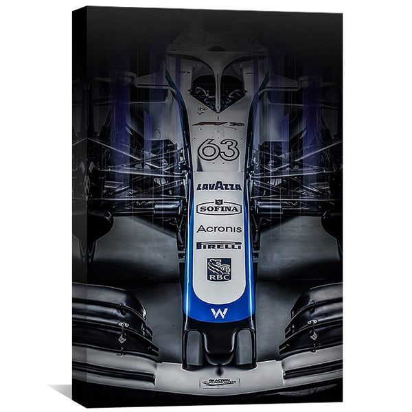 Williams-F1-Blue-2 Canvas Art Clock Canvas