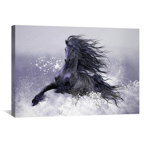 Winter Thunder Canvas Art 45 x 30cm / Unframed Canvas Print Clock Canvas