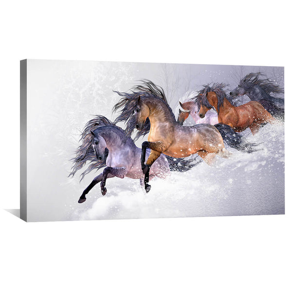 Winters Flight Canvas Art 50 x 25cm / Unframed Canvas Print Clock Canvas