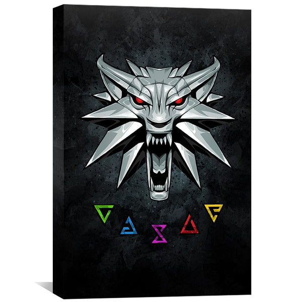 Witcher Sigil Canvas Art Clock Canvas