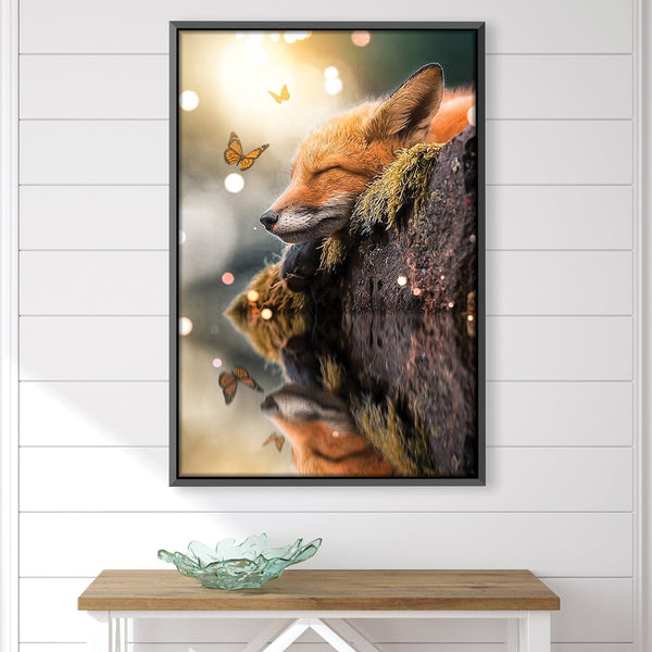 Wolf Sleep Canvas Art 30 x 45cm / Unframed Canvas Print Clock Canvas