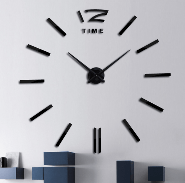 Yalta Black Clock Canvas