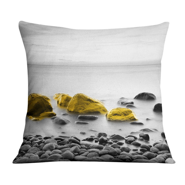 Yellow Splash A Cushion Cushion Cushion Square Clock Canvas