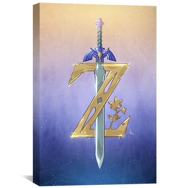 Zelda  Single Canvas Art 30 x 45cm / Unframed Canvas Print Clock Canvas