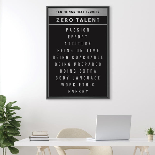 Zero Talent Canvas Art Clock Canvas