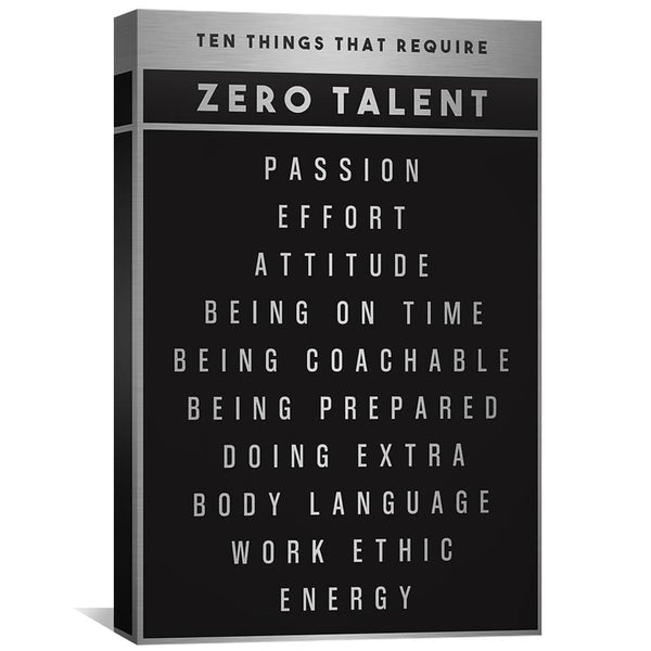 Zero Talent Canvas Art 30 x 45cm / Unframed Canvas Print Clock Canvas