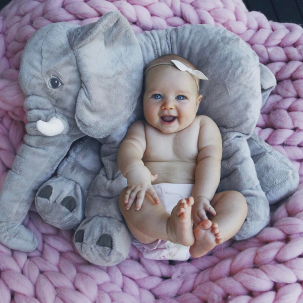 large elephant baby pillow