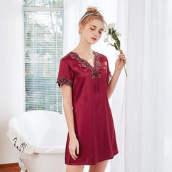 chemise de nuit femme rouge