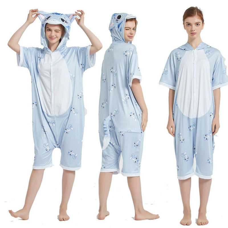 Combinaison Pyjama Chat Ete Combinaison Pyjama Animaux Pyjama Femme Com