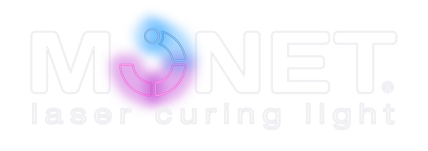 Monet laser curing light - Neon Logo