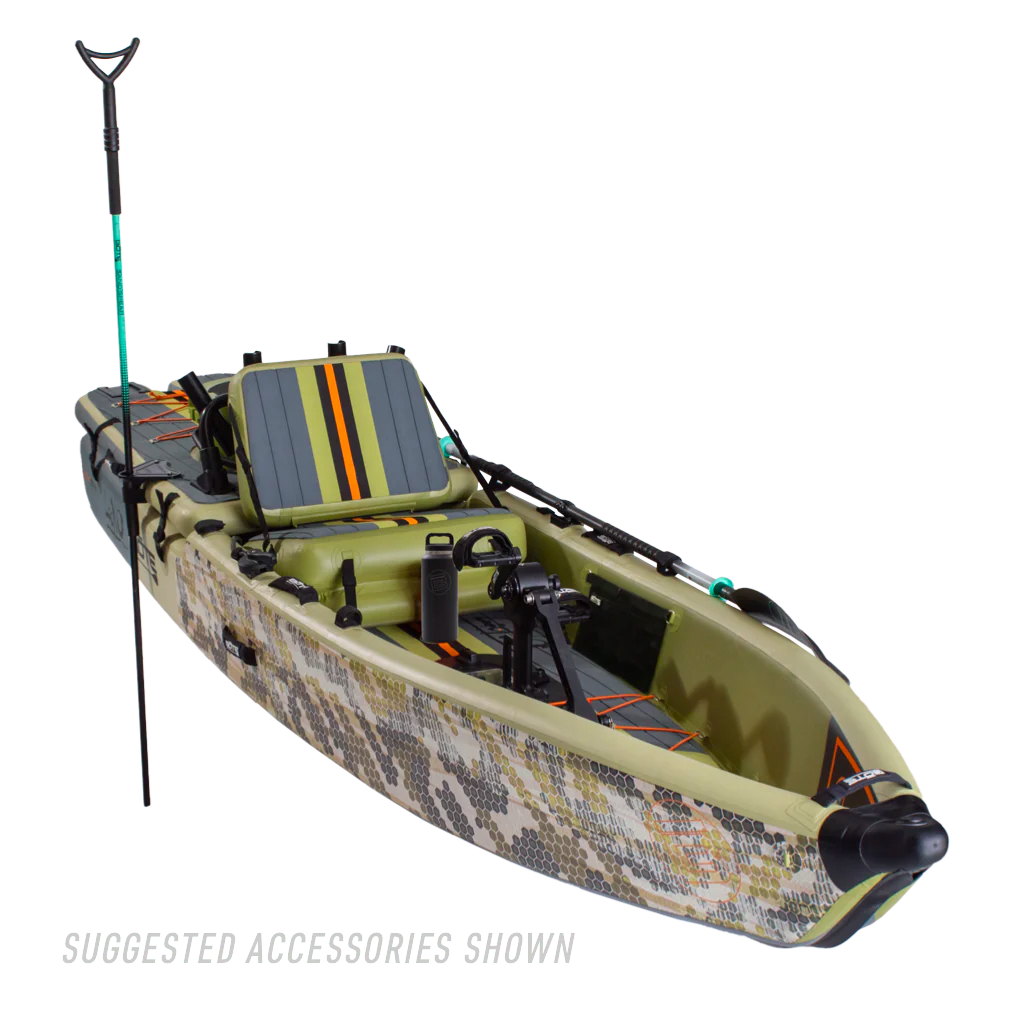 LONO Aero 126" Verge Camo Inflatable Kayak Package