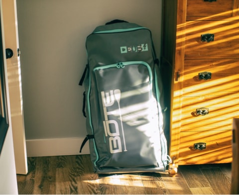 BOTE DEUS Aero inflatable kayak bag can virtually fit in every space.