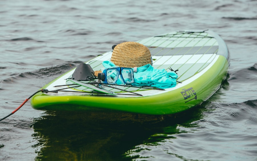 The Flood Paddle Board features a planing hull