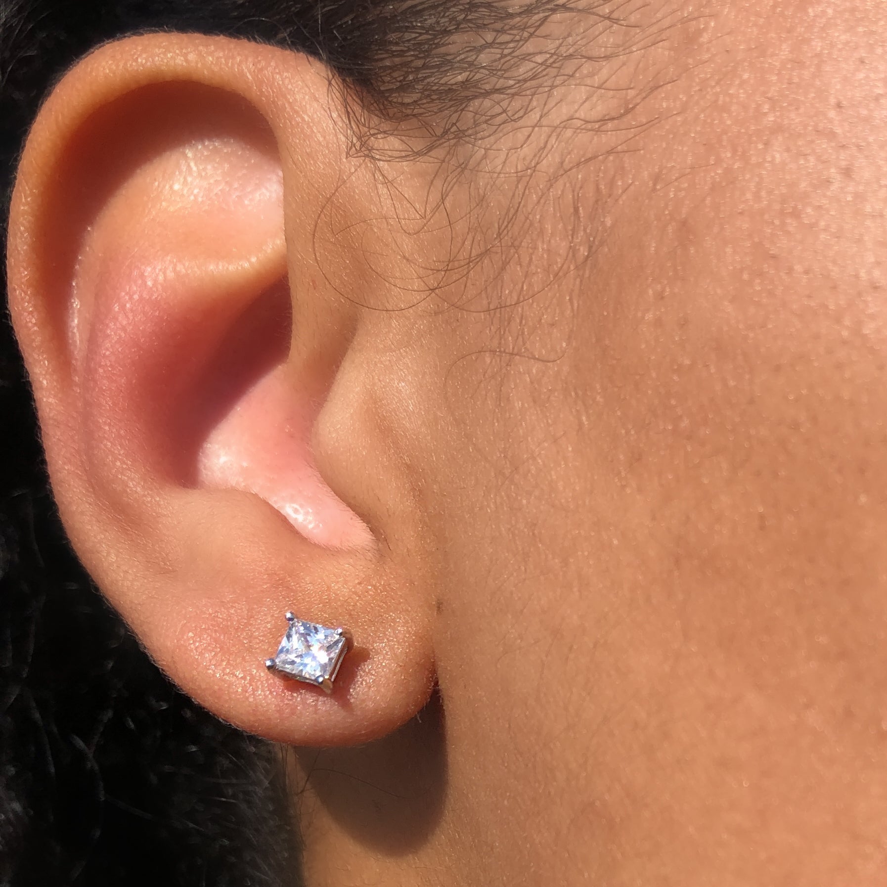 Image of +REMI SQUARE STUD EARRINGS
