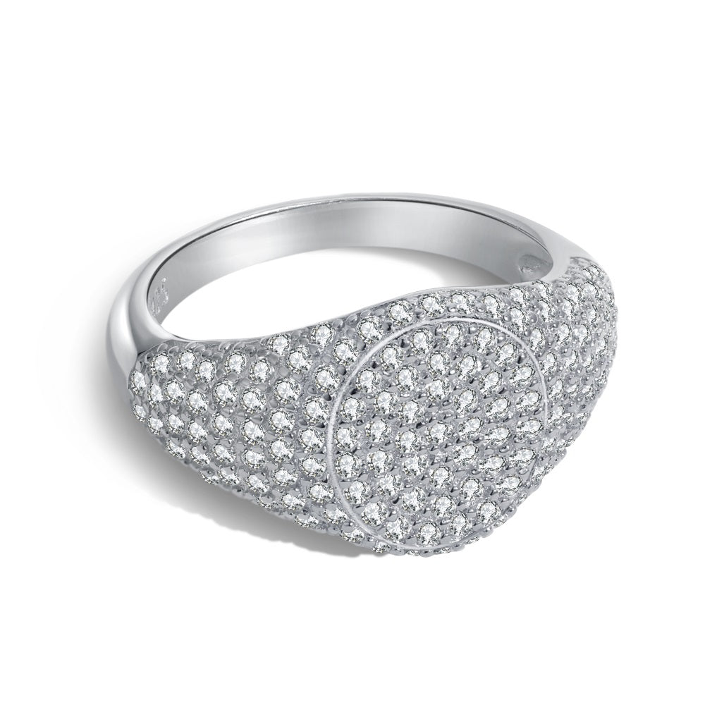 Image of +CRYSTAL SIGNET RING