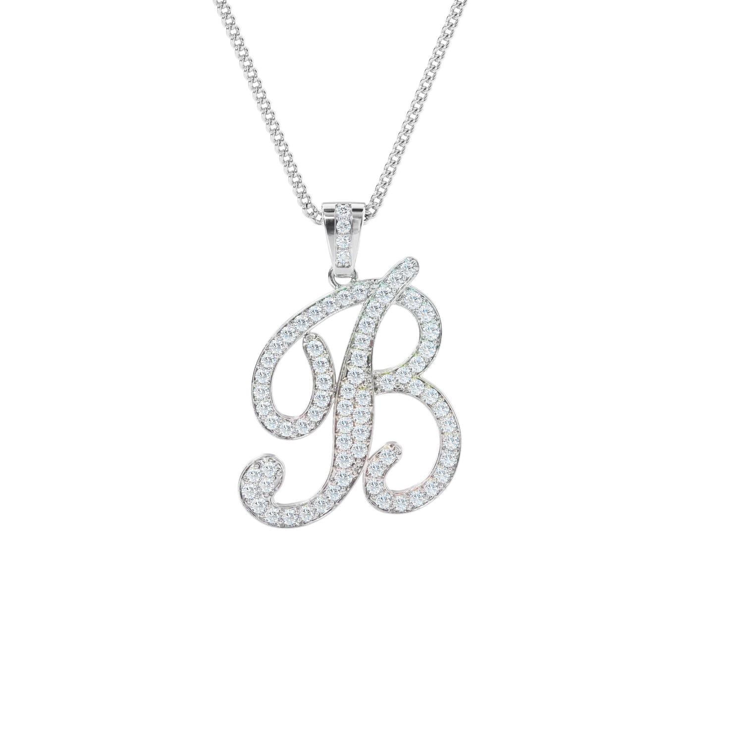 Image of +SCRIPT CRYSTAL INITIAL NECKLACE