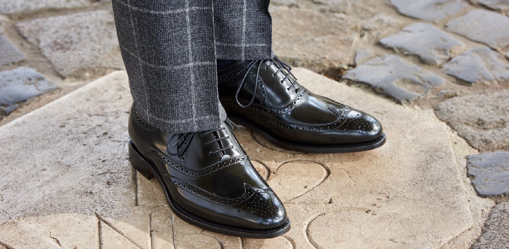 Hampstead - Men's Black Leather Brogue Shoe By Barker