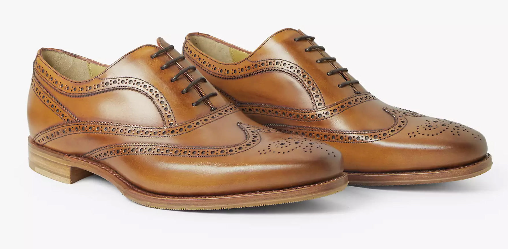 Turing - Men's Brown Leather Brogue Shoe From Barker Tech Collection
