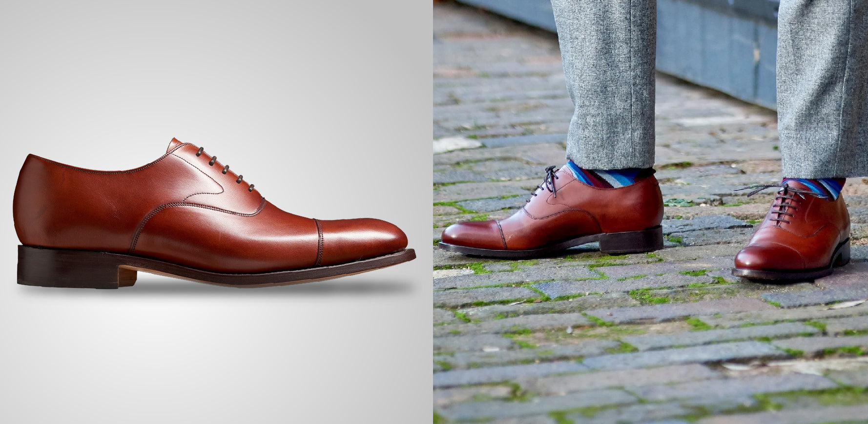 Malvern - Men's Brown Leather Toe Cap Oxford Shoe By Barker