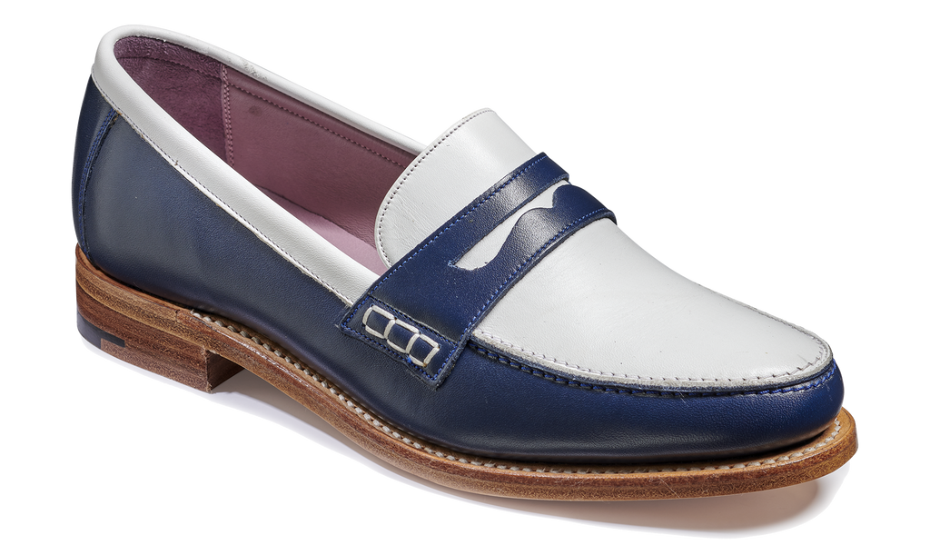 Harriet - Navy White Calf | Barker Shoes UK