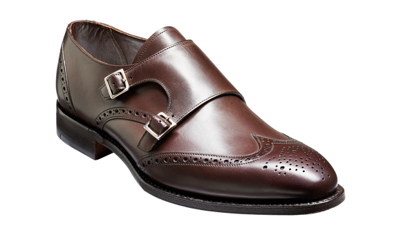 Edison - Dark Walnut Calf| Mens Monk Shoes | Barker Shoes UK