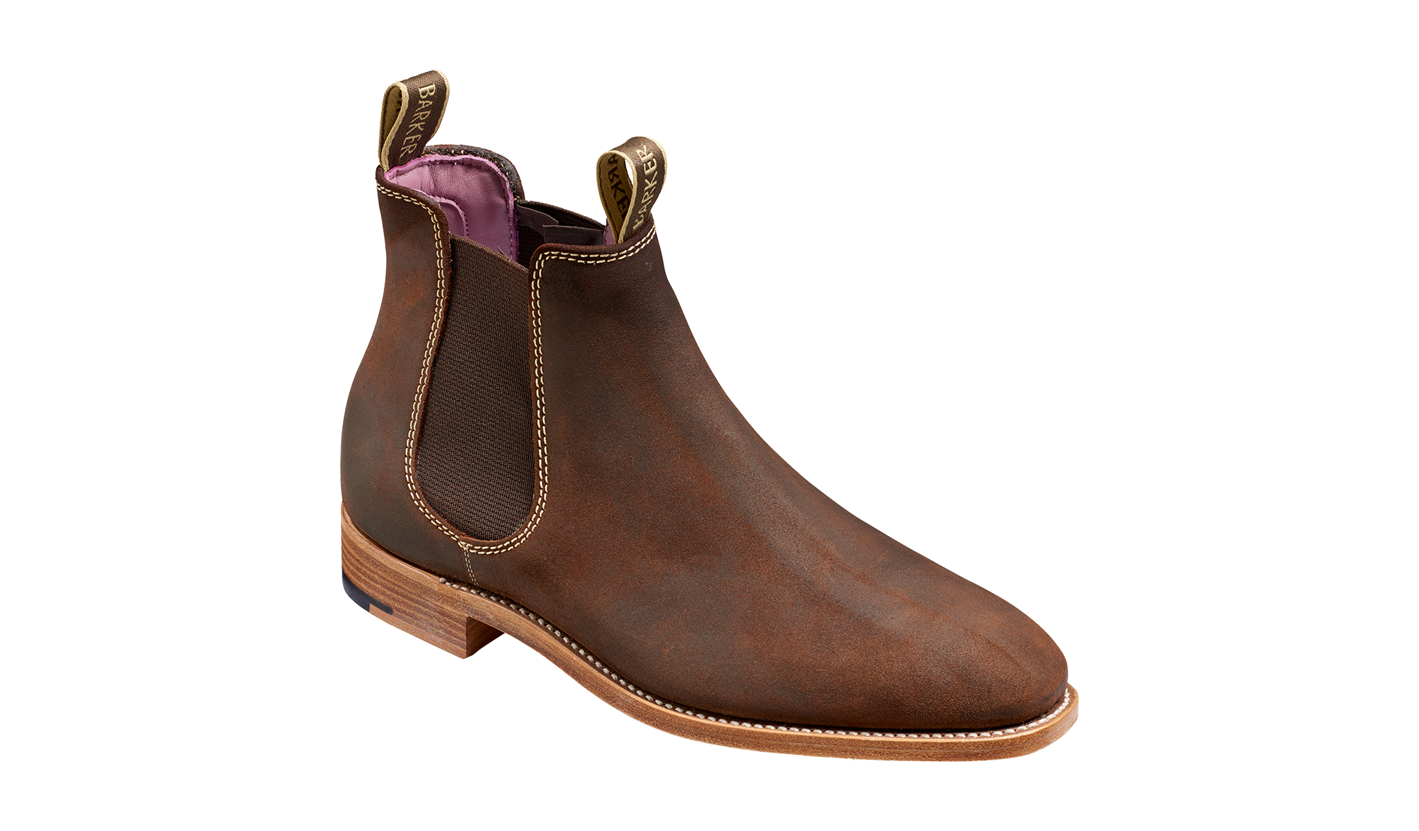 Gina - Mid Brown Waxy Suede | Womens Chelsea Boot | Barker Shoes UK
