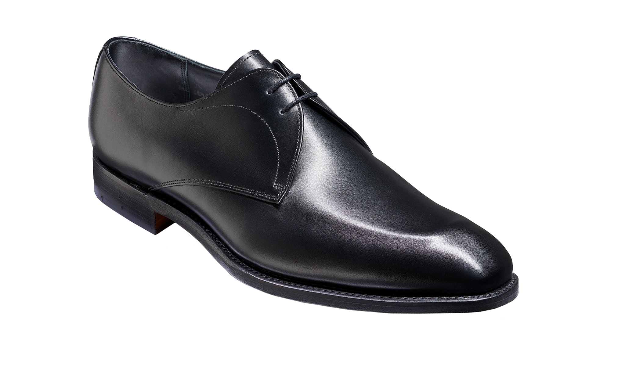 Purley - A men's black derby shoes by Barker Shoes.