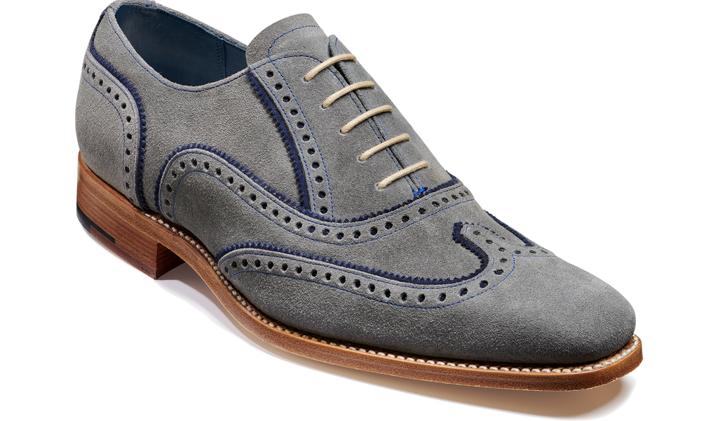 Spencer - Grey / Navy Suede (Pre-order) | Barker Shoes UK