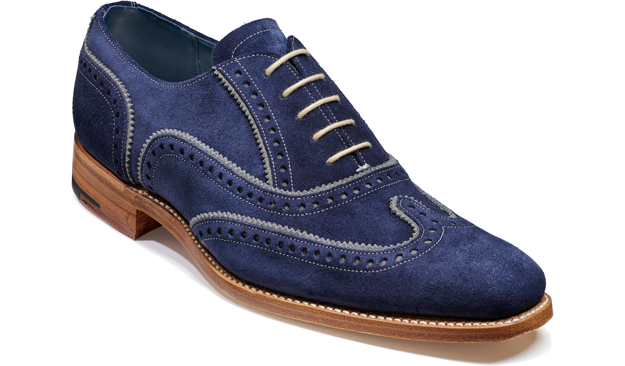 Spencer - Navy / Grey Suede | Barker Shoes UK