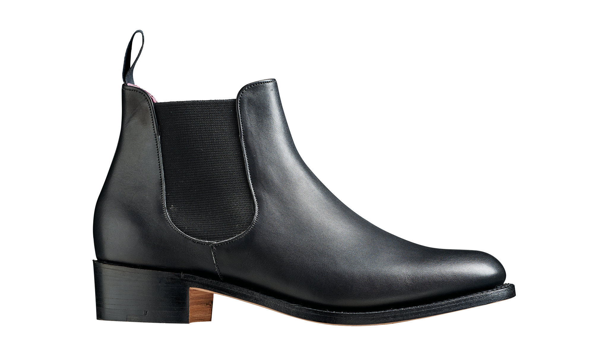 Violet - Black Calf | Womens Elastic Boot | Barker Shoes UK