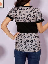Load image into Gallery viewer, Maternity Leopard Print Short Sleeve Top S-XL