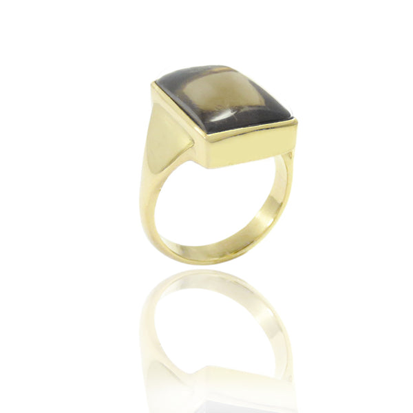 Chicago Gold Black Onyx Signet Ring