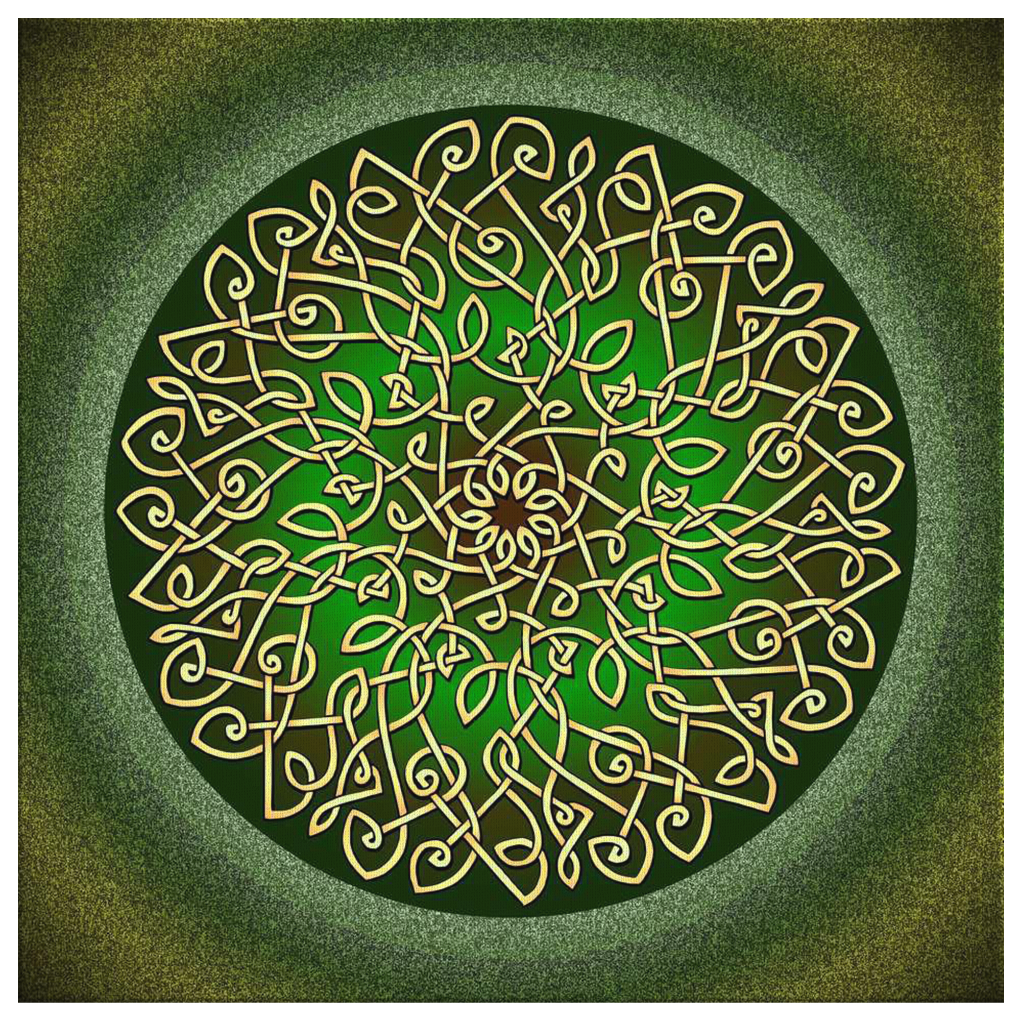  Celtic  Art  Burst in Sage Canvas Wall Art  Celtic  Art  