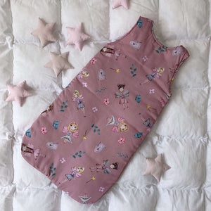 Baby sleeping bag with fairies
