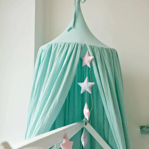 Muslin mint canopy, baby room decor with canopy, mint canopy, bedroom accessories for kids room