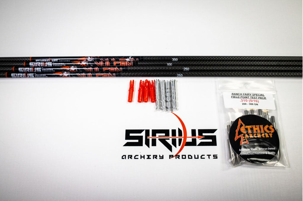 Ranch Fairy Test Kit 250 300 Spine Vulcan Sirius Archery Products